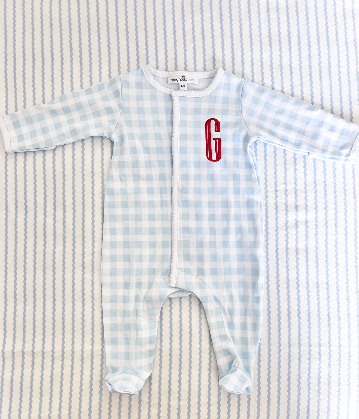 Magnolia Check Footie