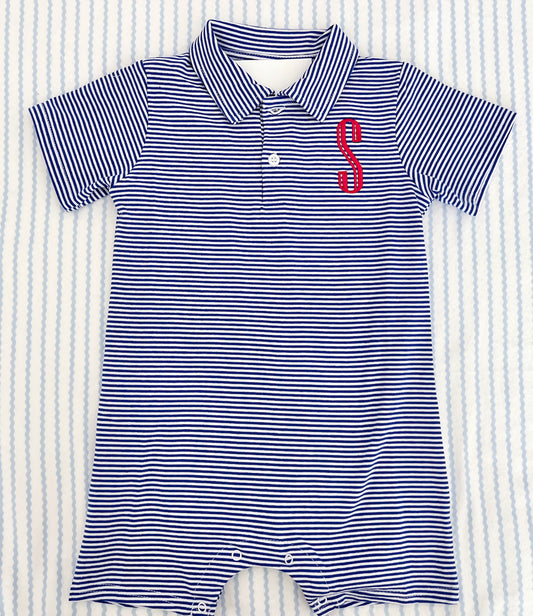 Striped Polo Romper